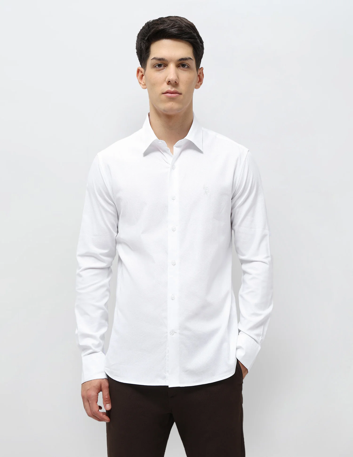 Textured Tailored Fit Shirt - Image 6