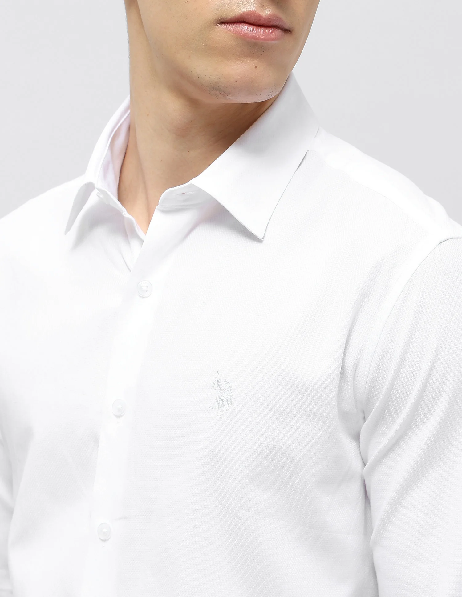 Textured Tailored Fit Shirt - Image 7