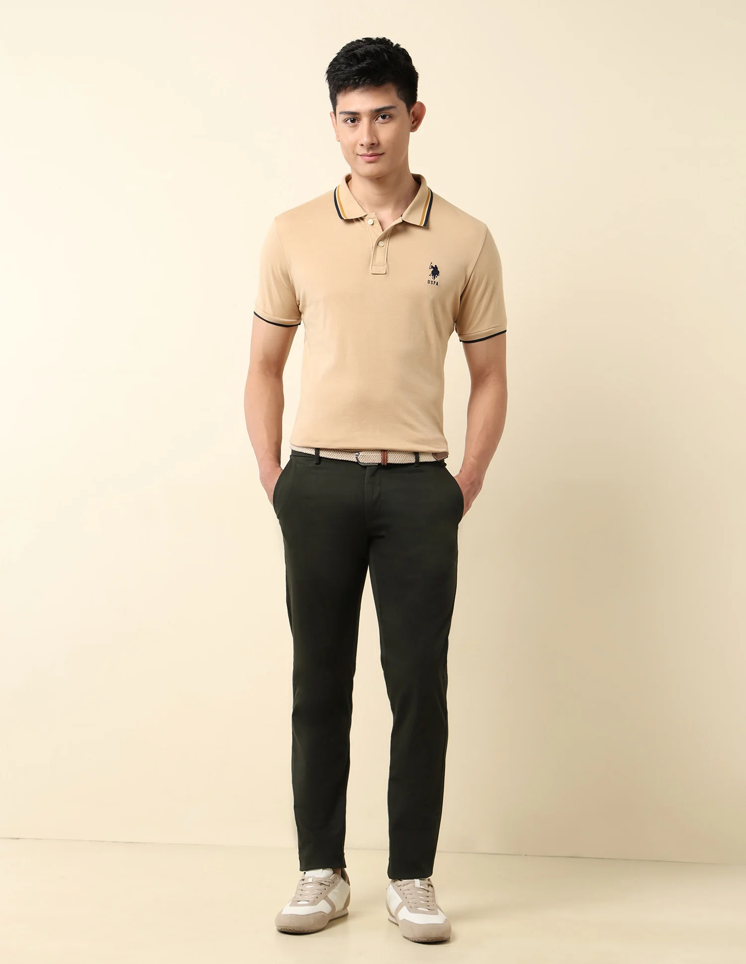 Textured Twill Trousers - Image 3