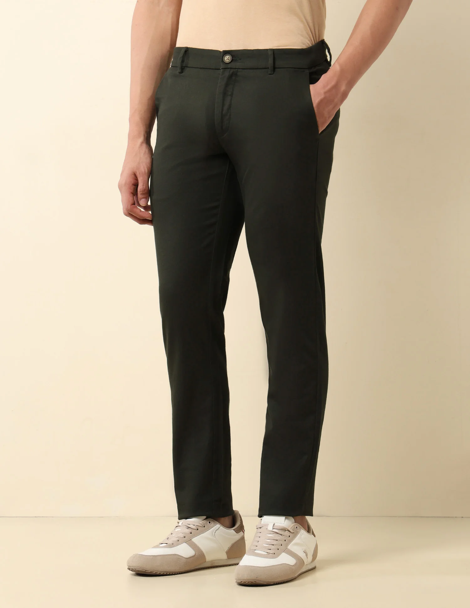 Textured Twill Trousers - Image 4