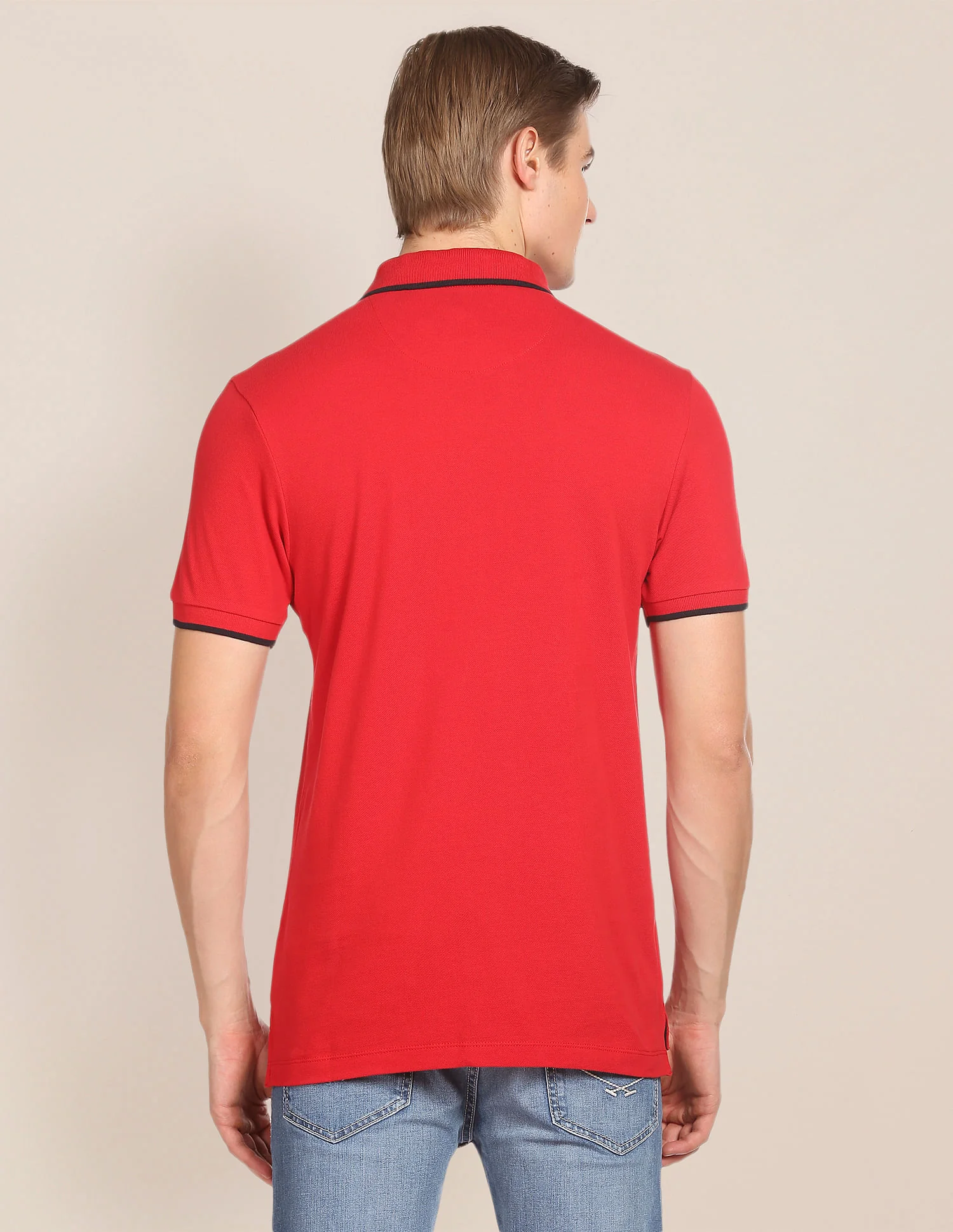 Tipped Collar Slim Fit Polo Shirt - Image 5