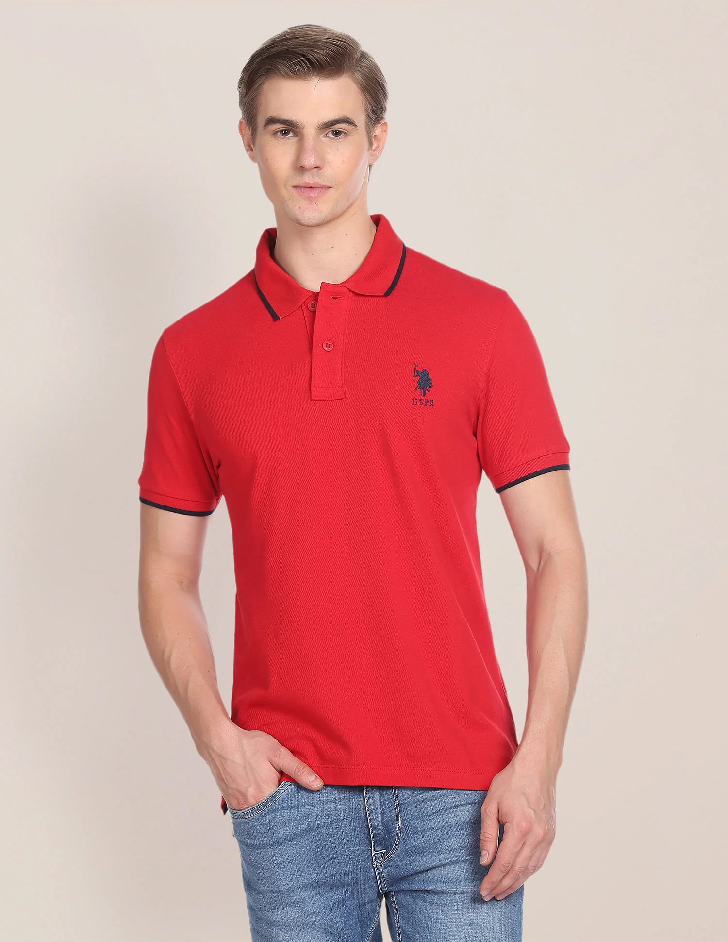 Tipped Collar Slim Fit Polo Shirt - Image 6