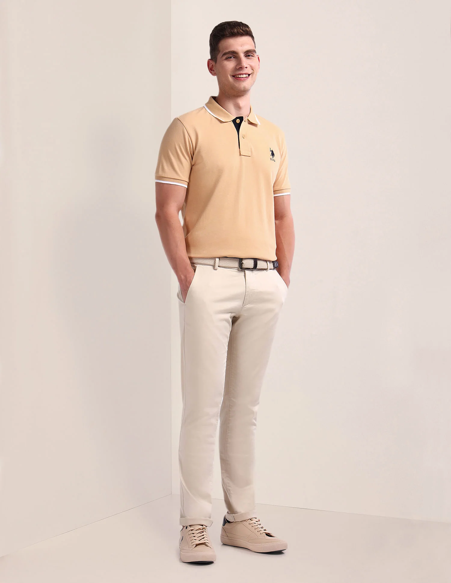 Tipped Slim Cotton Polo Shirt - Image 3