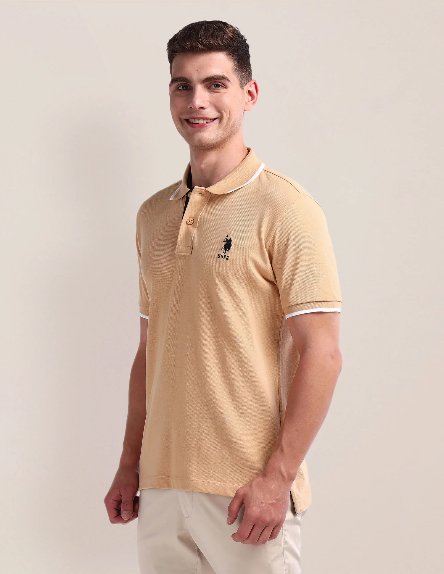 Tipped Slim Cotton Polo Shirt - Image 4