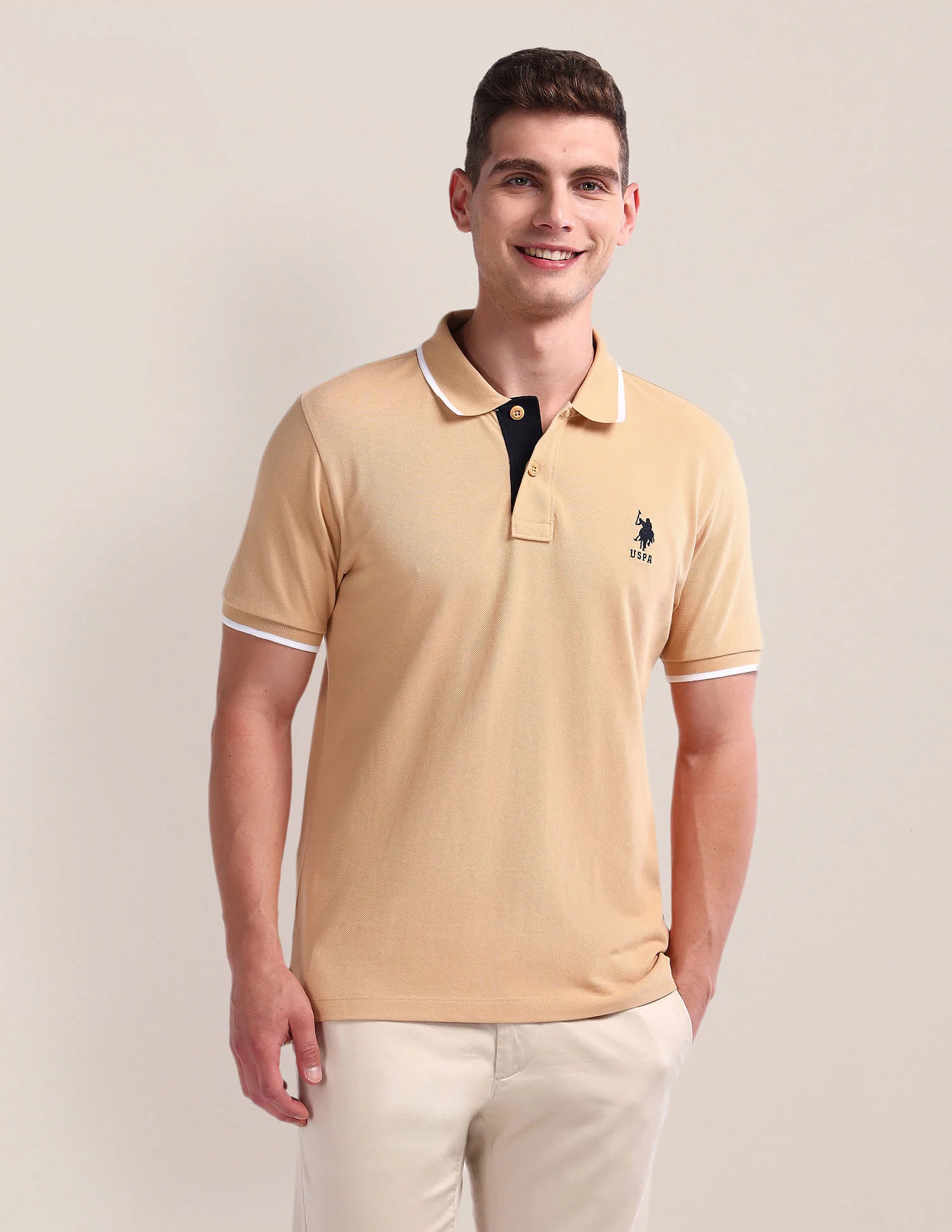 Tipped Slim Cotton Polo Shirt - Image 6