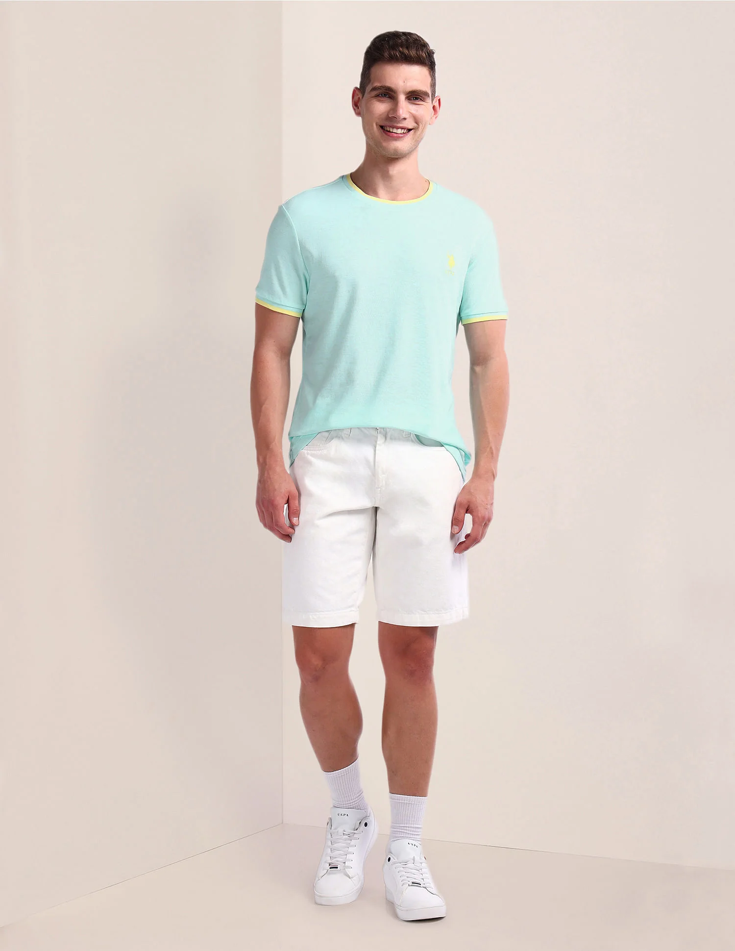 Tipped Slim Fit Cotton T-Shirt - Image 3