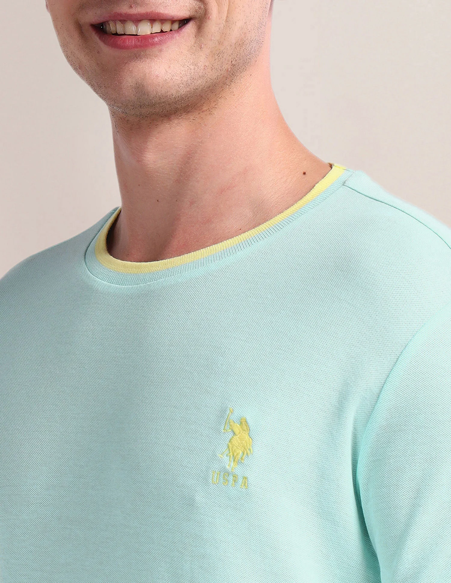 Tipped Slim Fit Cotton T-Shirt - Image 7