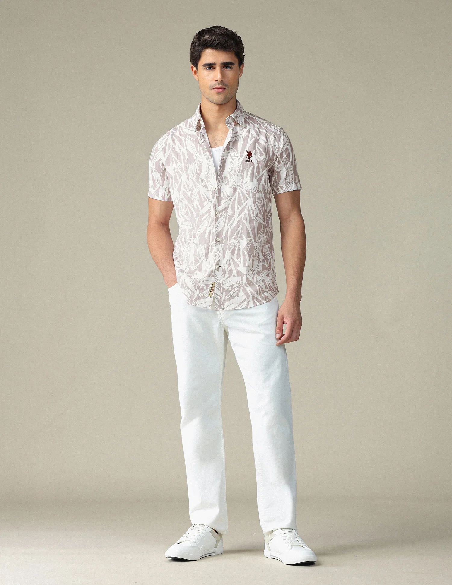 Tropical Printed Dobby Shirt - Image 3