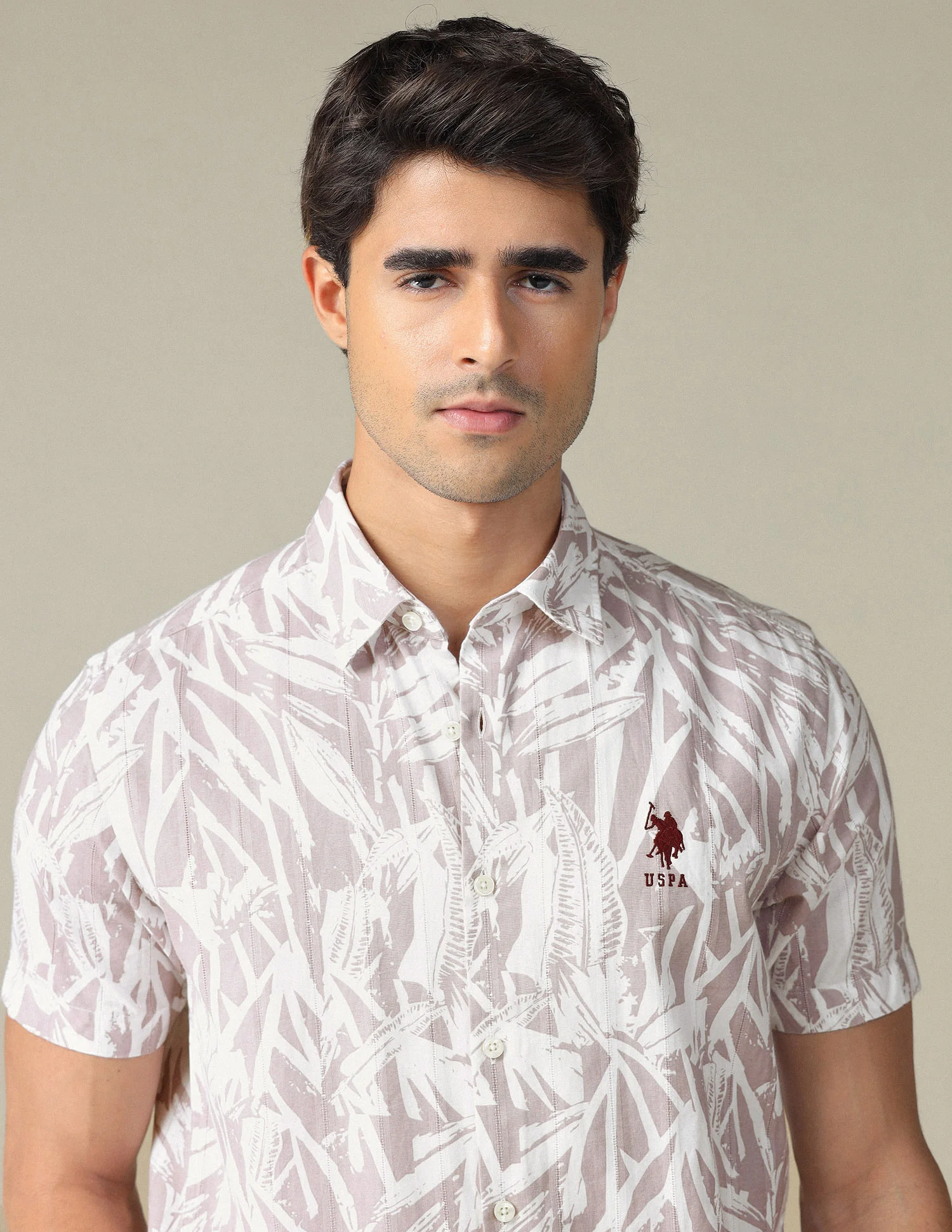 Tropical Printed Dobby Shirt - Image 7