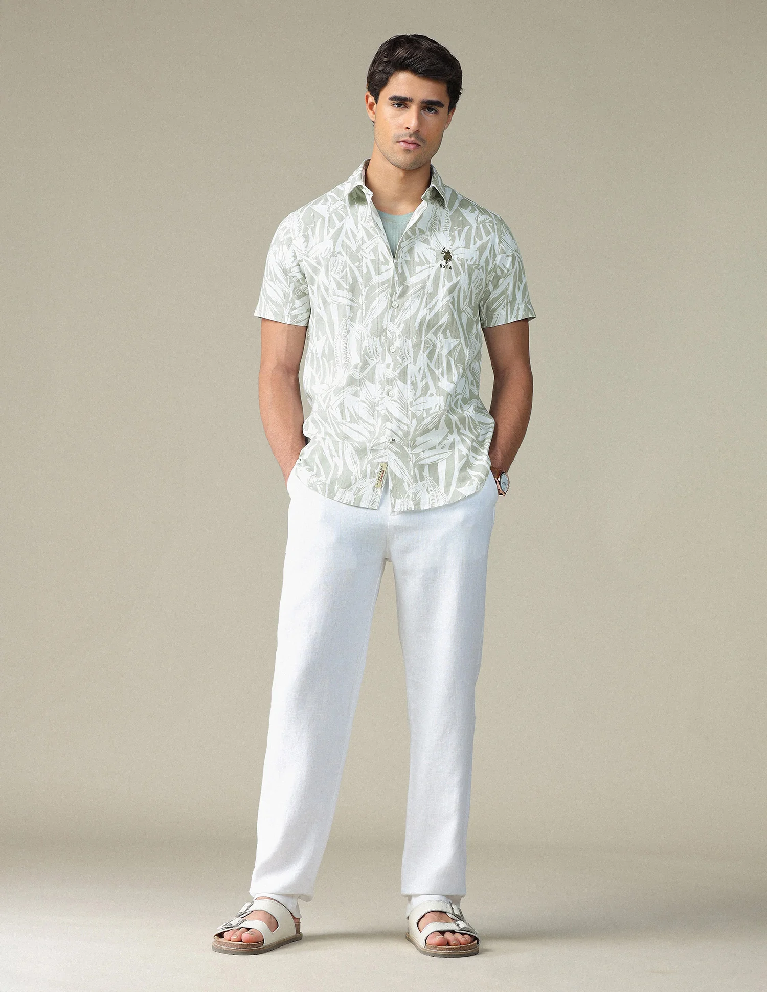 Tropical Printed Dobby Shirt - Image 3