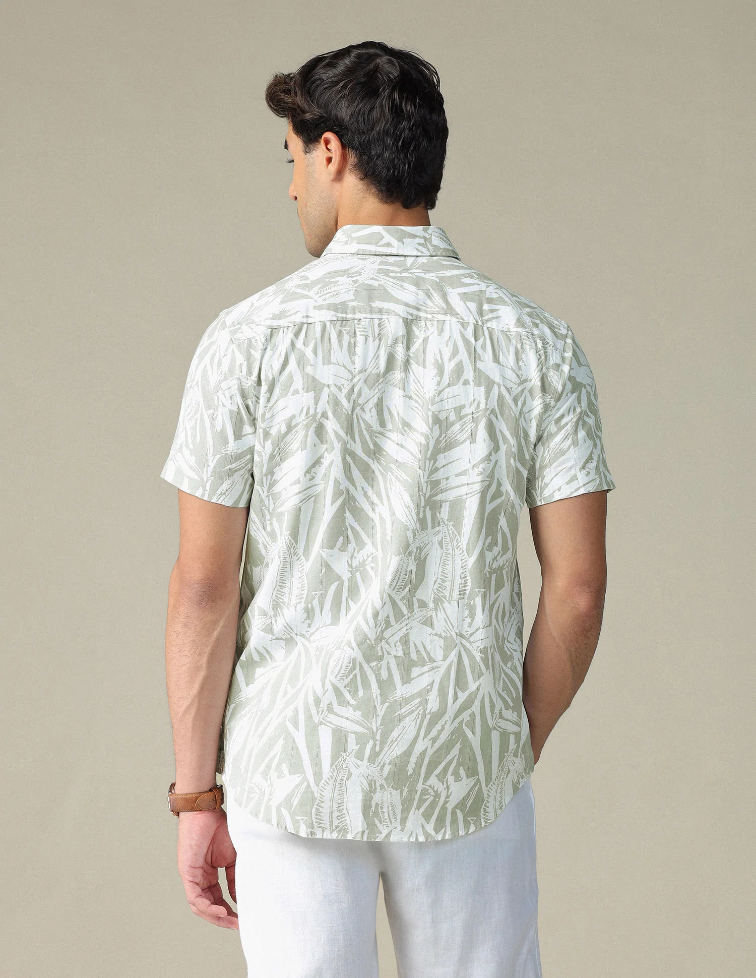 Tropical Printed Dobby Shirt - Image 5