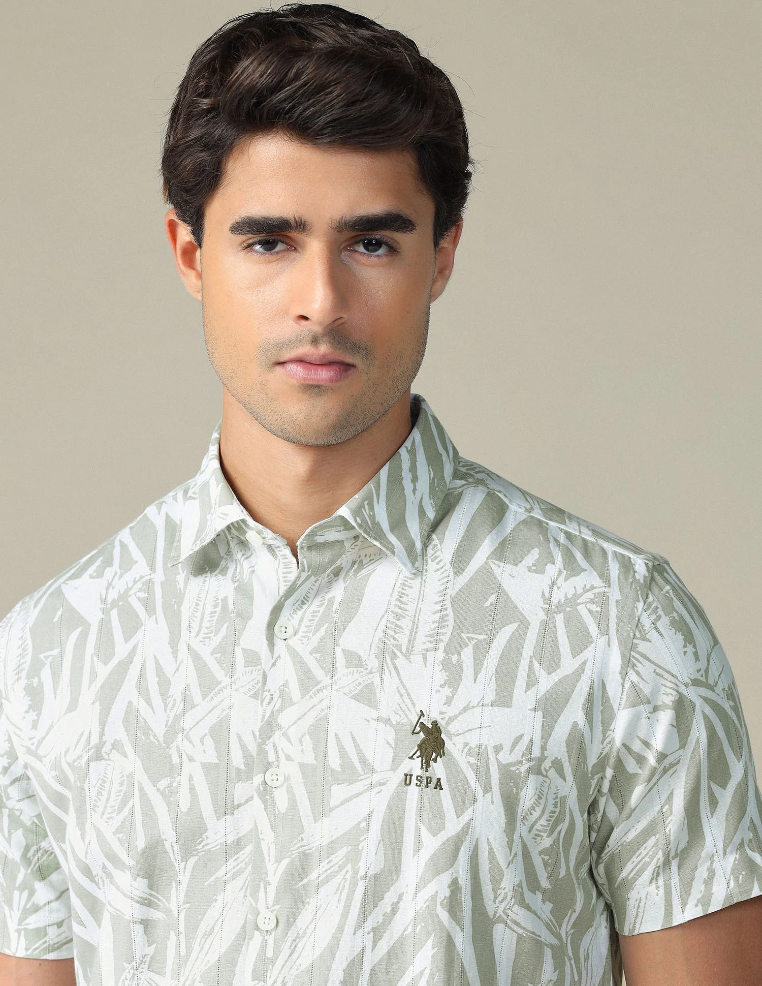 Tropical Printed Dobby Shirt - Image 7