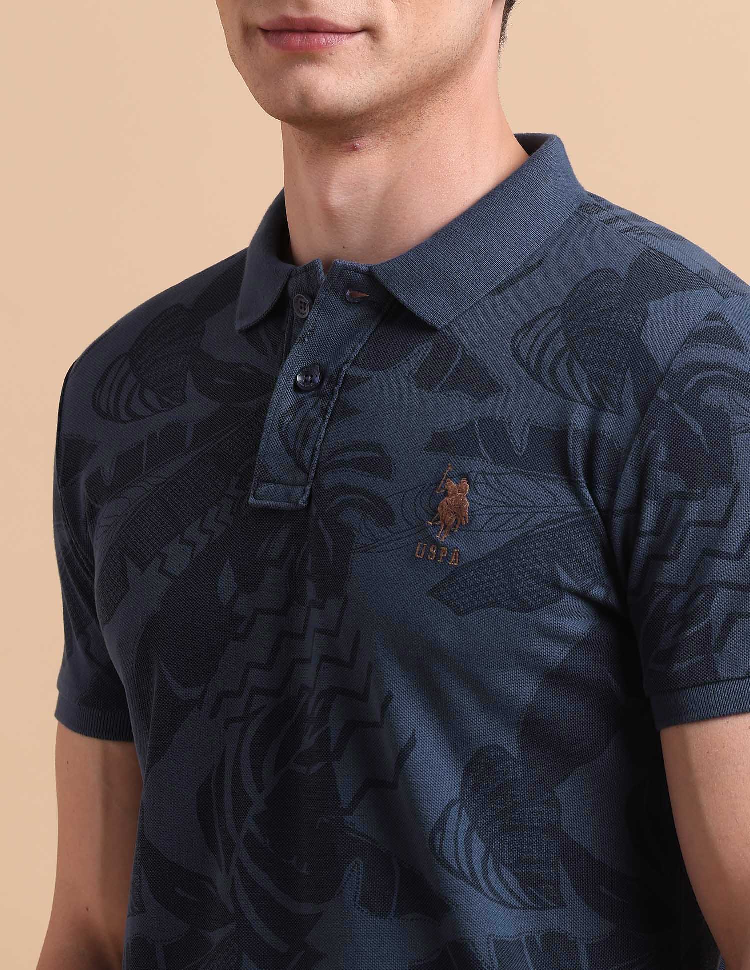 Tropical Printed Pure Cotton Polo Shirt - Image 7
