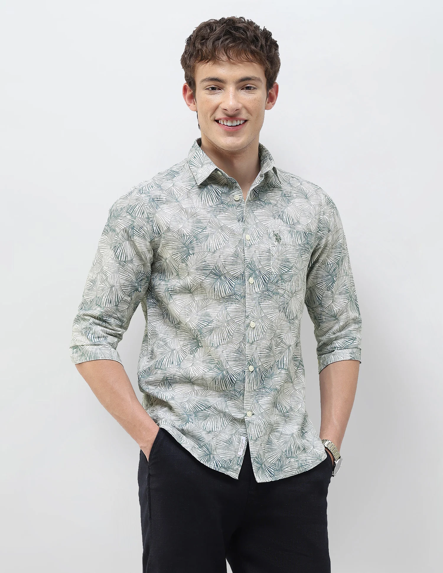 Tropical Printed Regular Fit Shirt