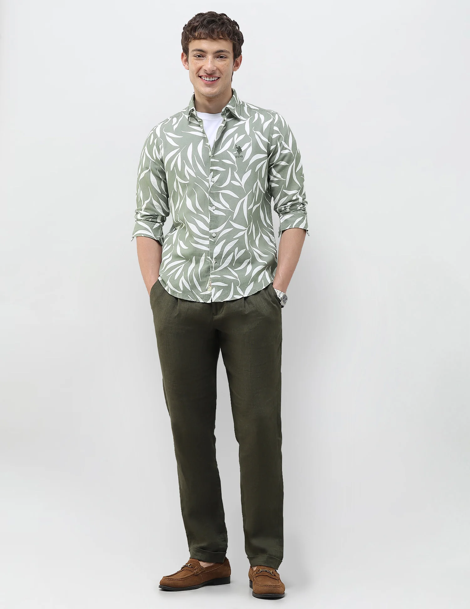 Tropical Printed Regular Fit Shirt - Image 3