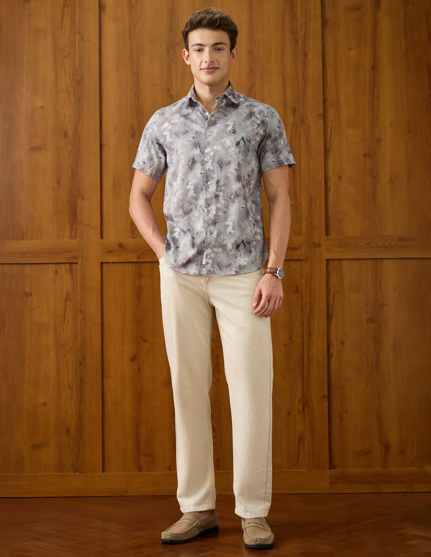 Tropical Printed Satin Shirt - Image 3