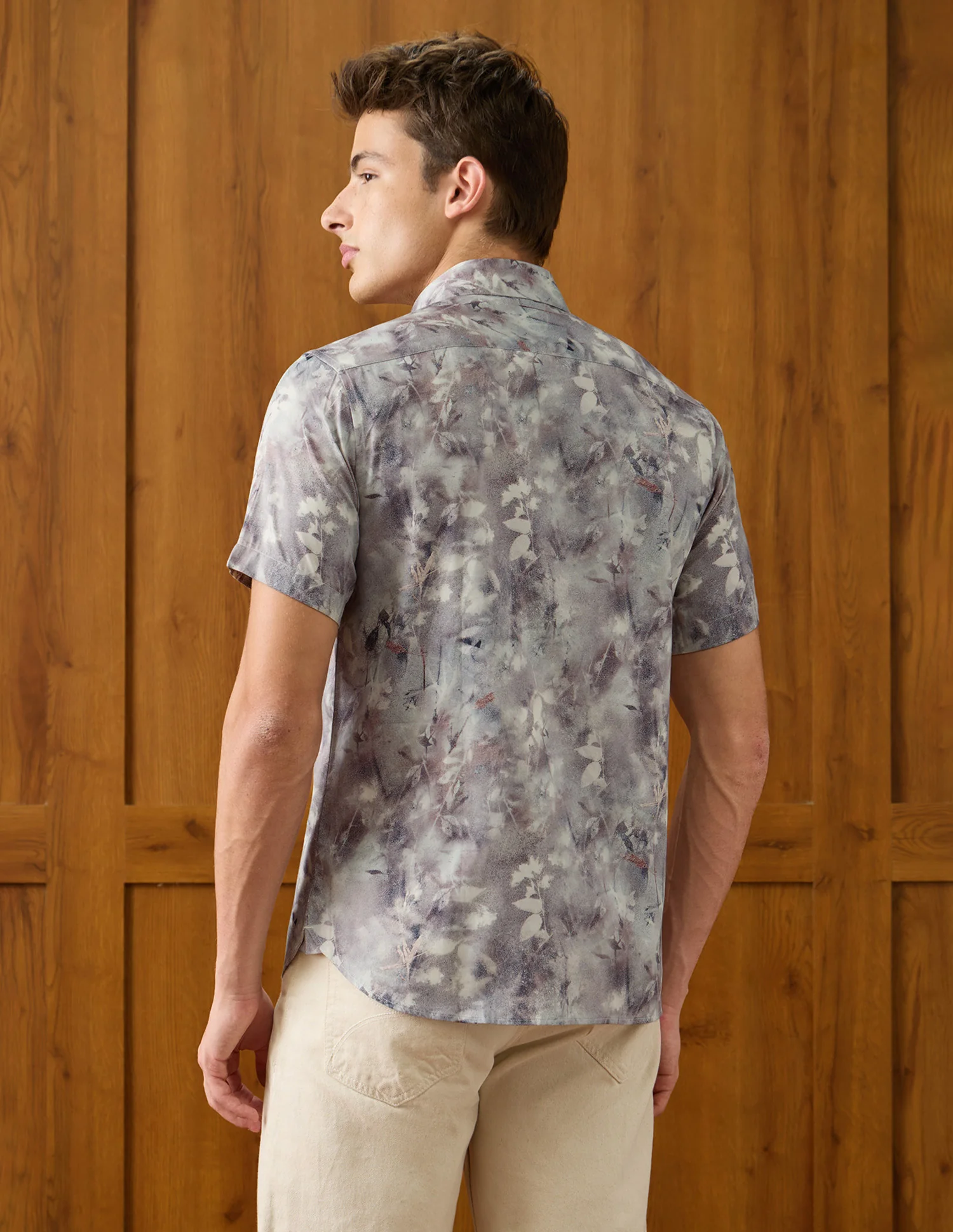 Tropical Printed Satin Shirt - Image 5