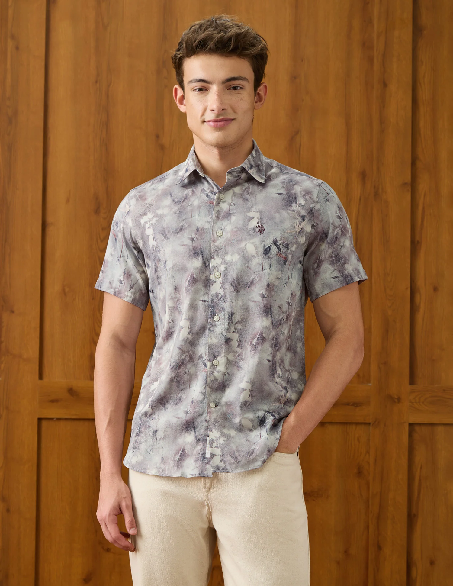 Tropical Printed Satin Shirt - Image 6