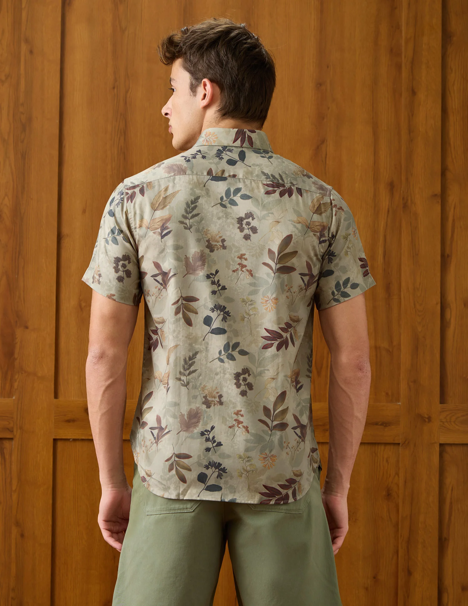 Tropical Printed Satin Shirt - Image 5
