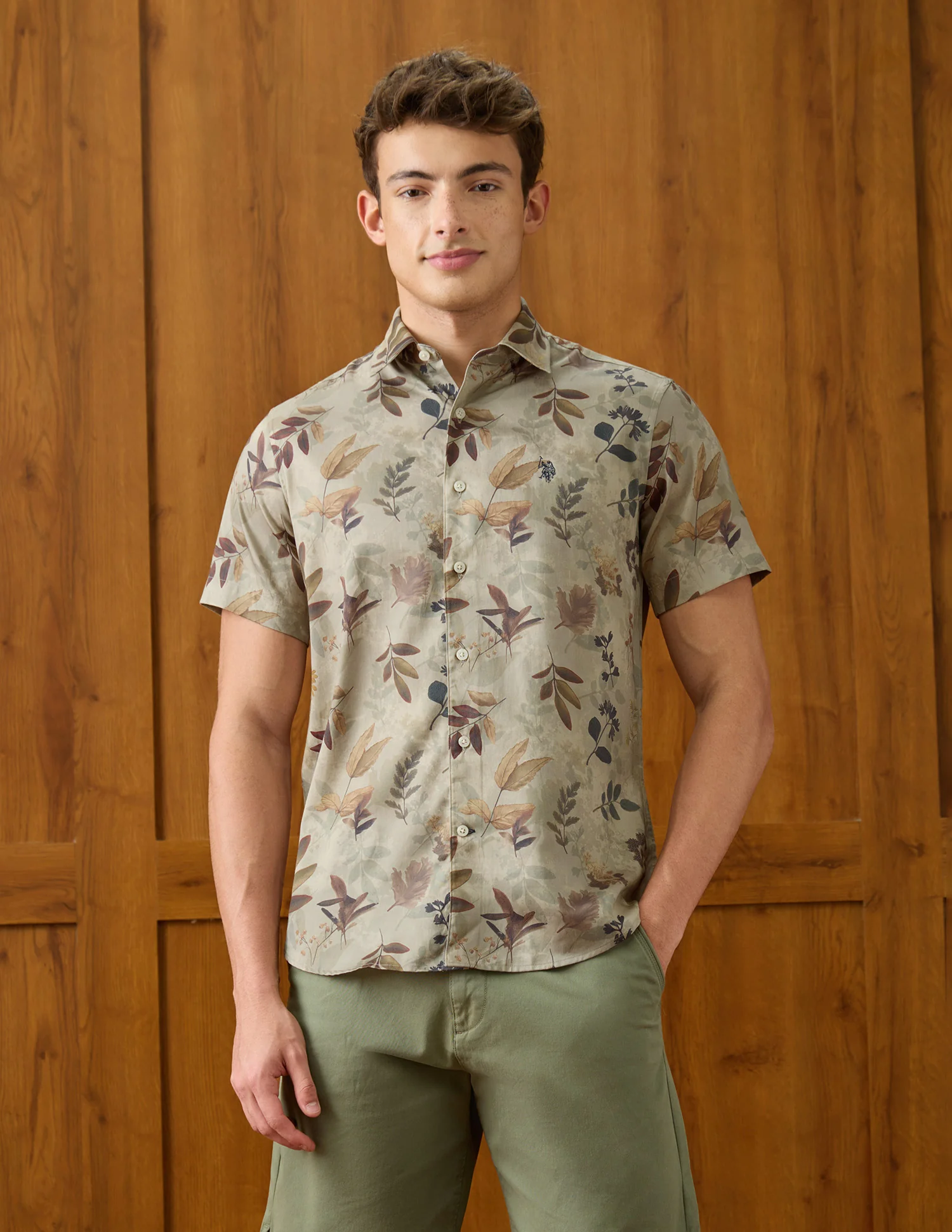 Tropical Printed Satin Shirt - Image 6