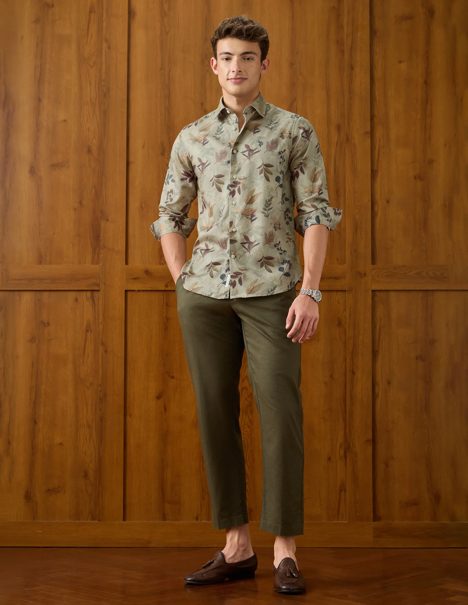 Tropical Printed Satin Shirt - Image 3