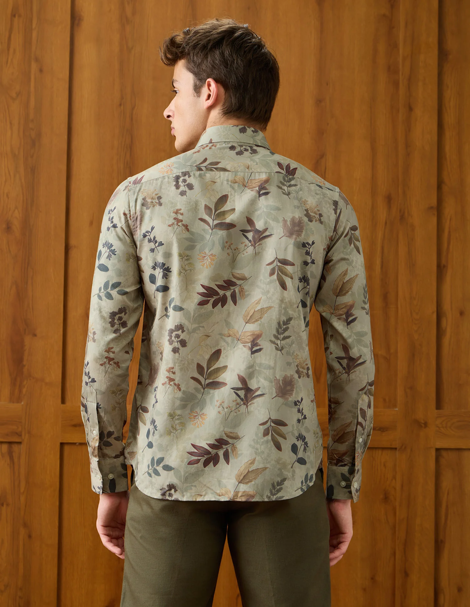 Tropical Printed Satin Shirt - Image 5