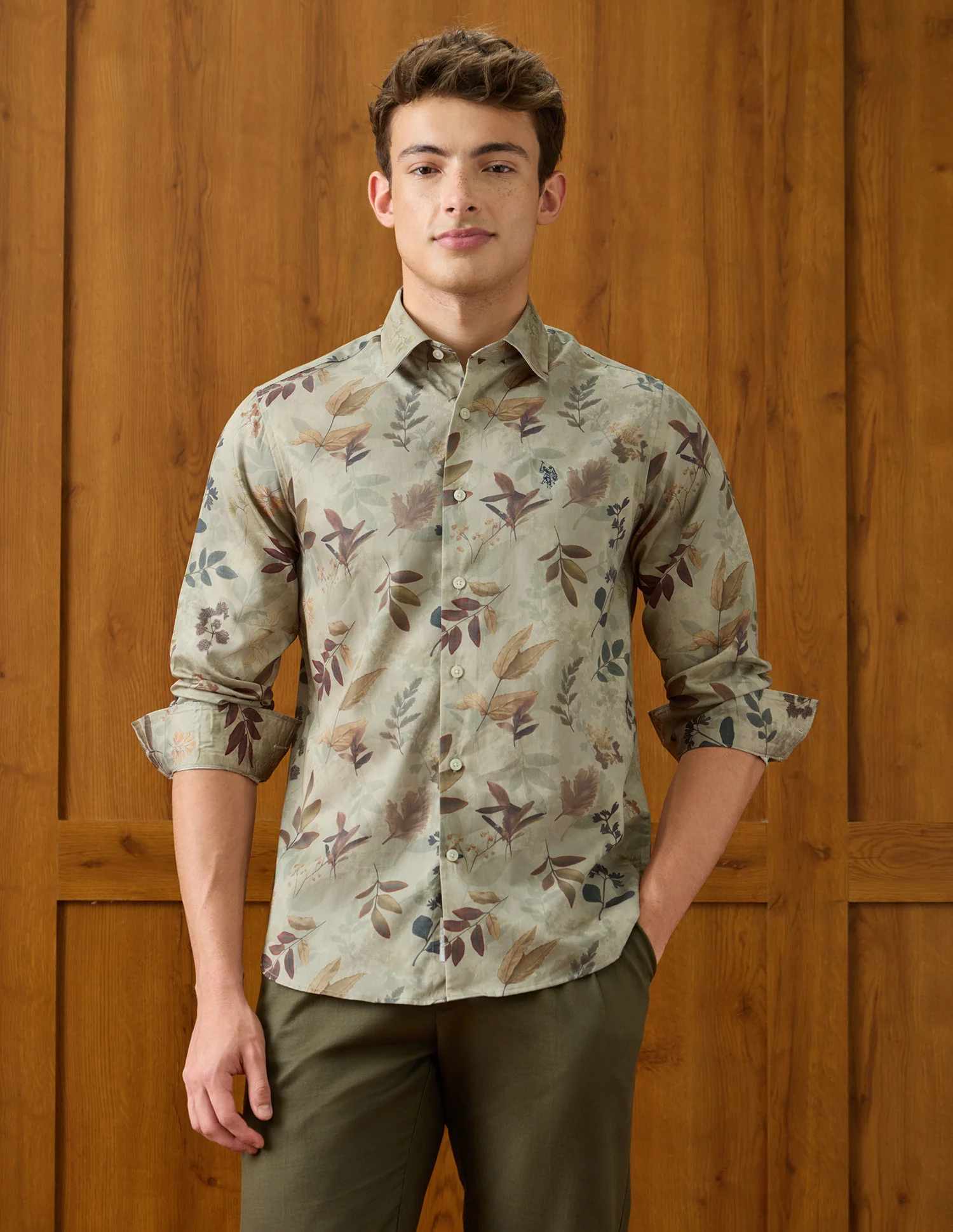 Tropical Printed Satin Shirt - Image 6