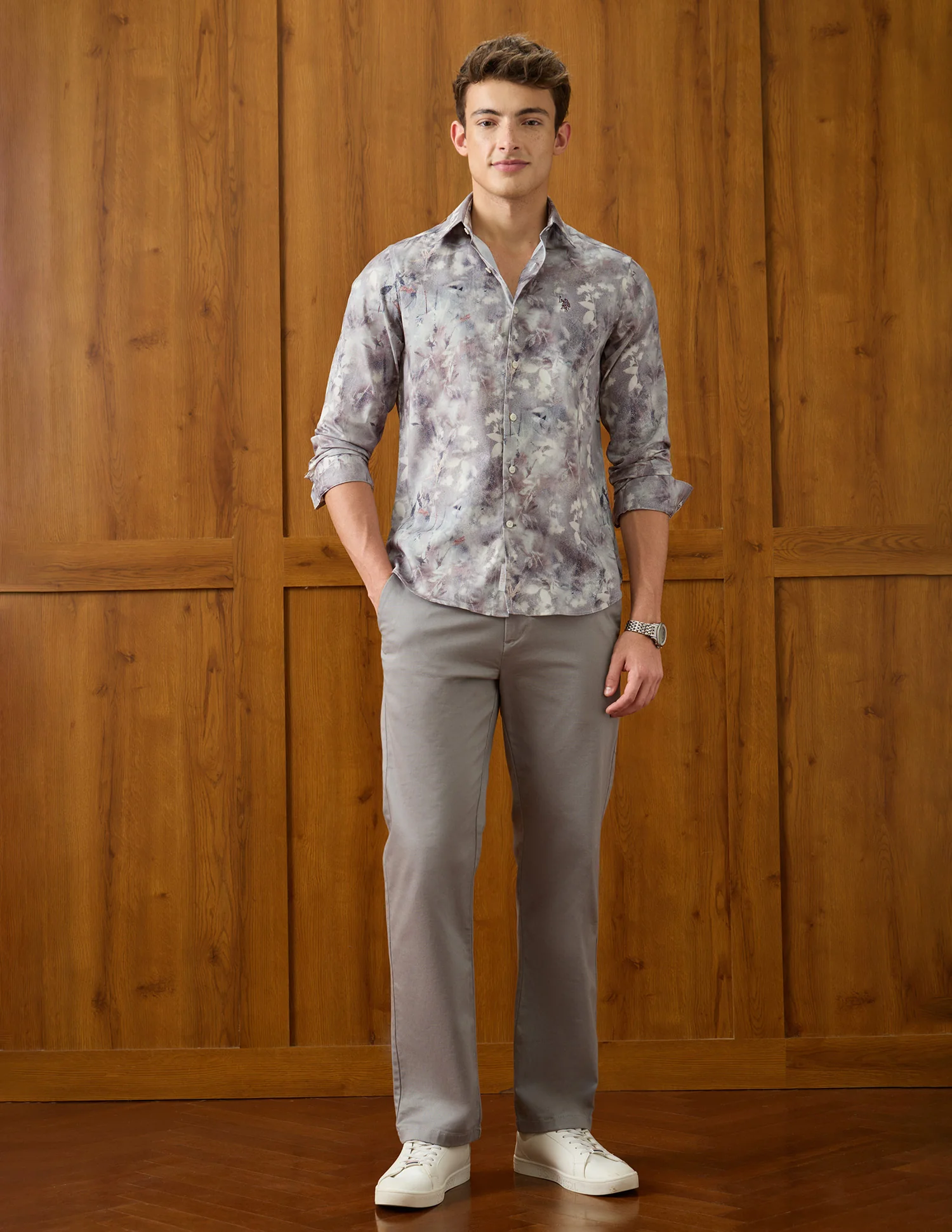 Tropical Printed Satin Shirt - Image 3