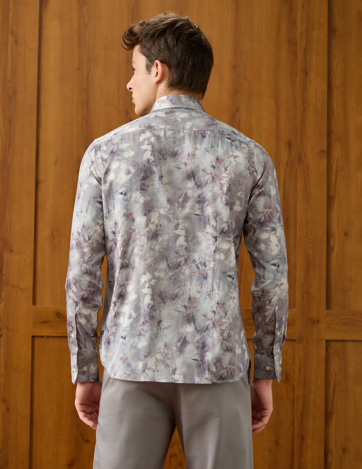 Tropical Printed Satin Shirt - Image 5