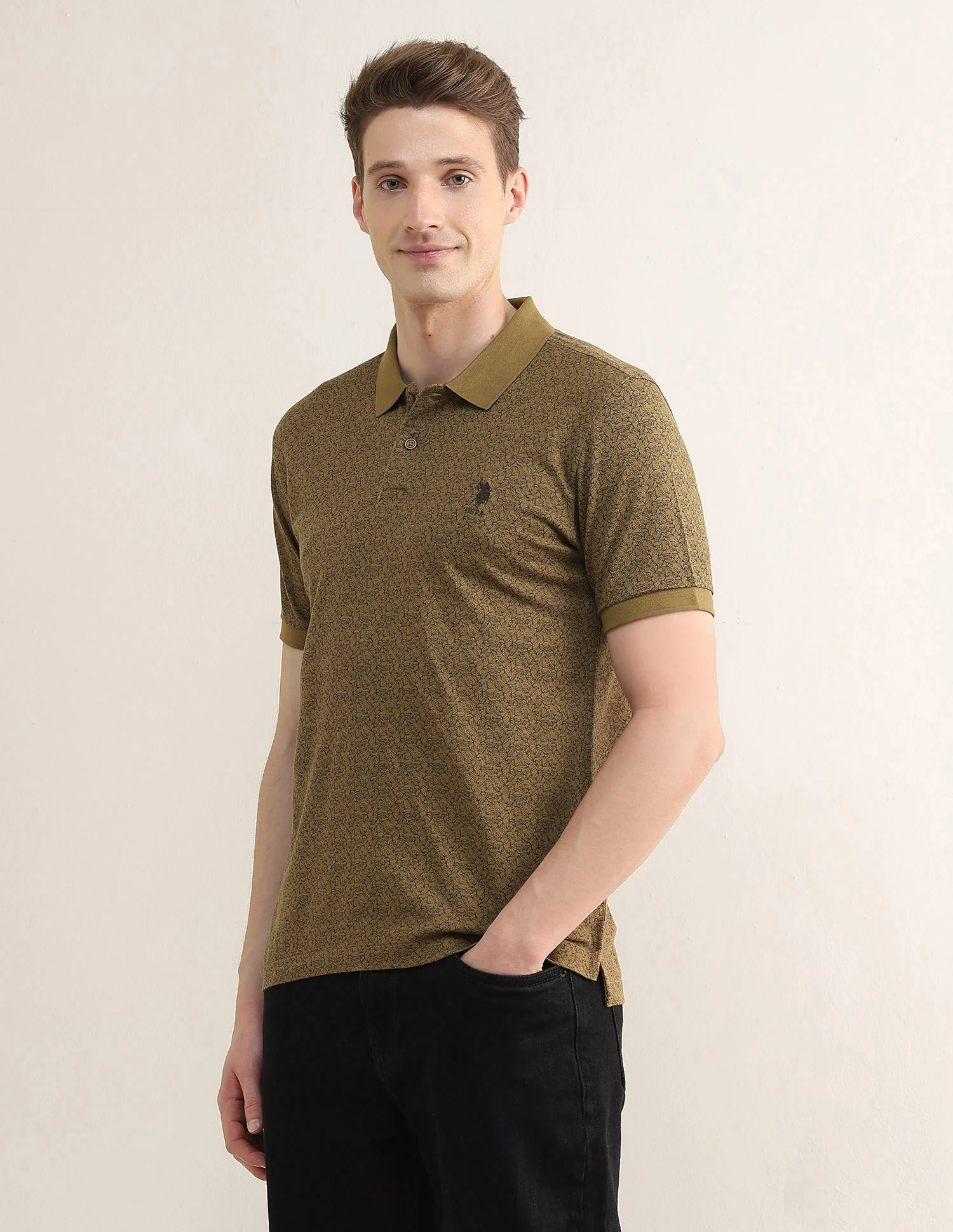 Tropical Printed Slim Fit Polo Shirt - Image 4