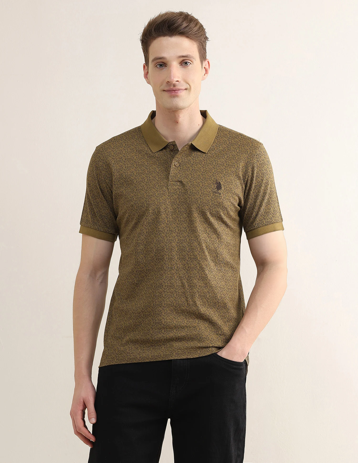 Tropical Printed Slim Fit Polo Shirt - Image 6