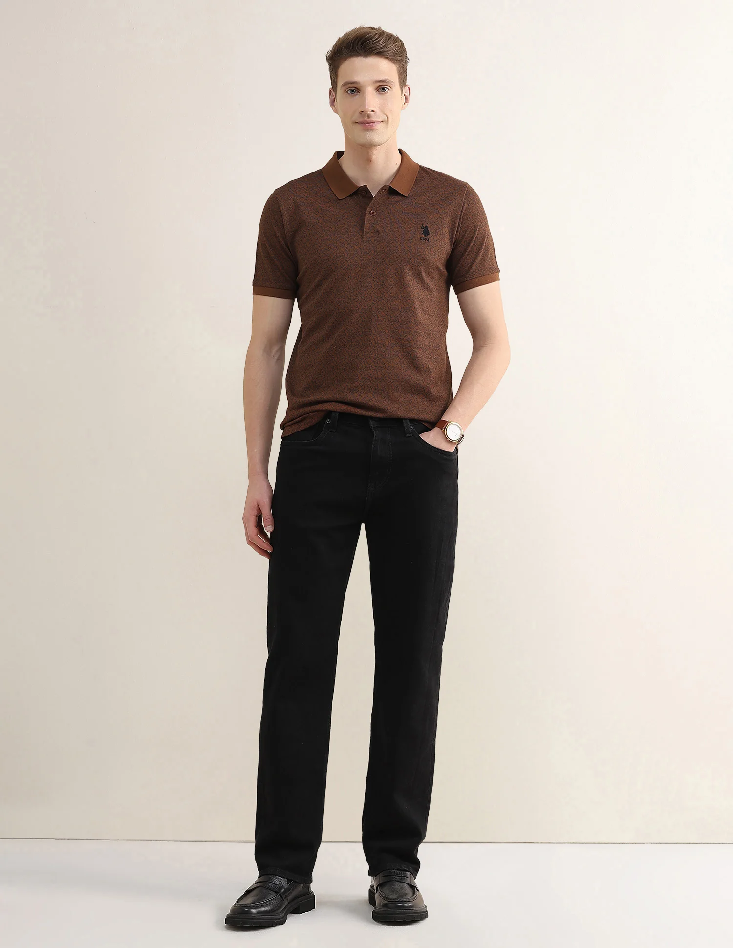 Tropical Printed Slim Fit Polo Shirt - Image 3