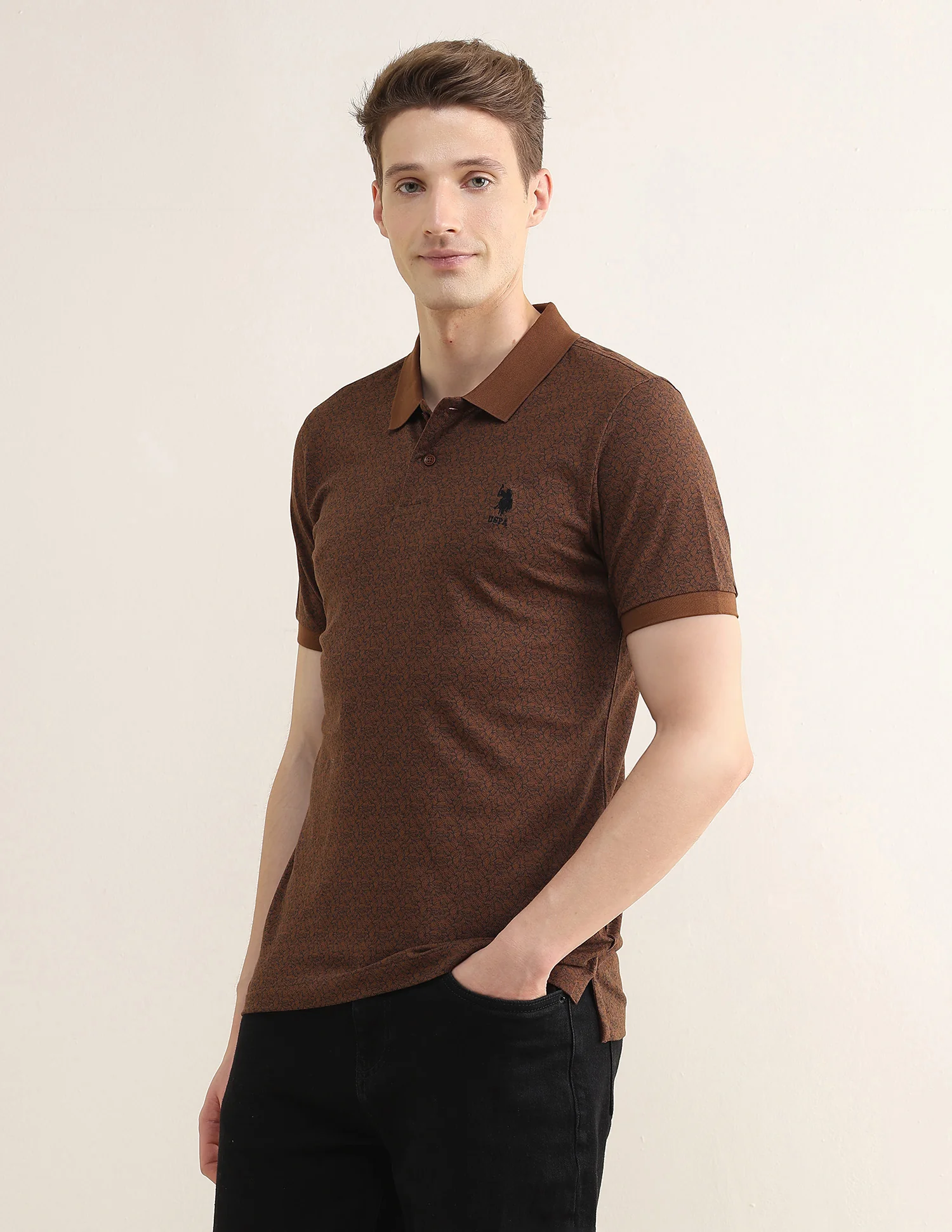 Tropical Printed Slim Fit Polo Shirt - Image 4