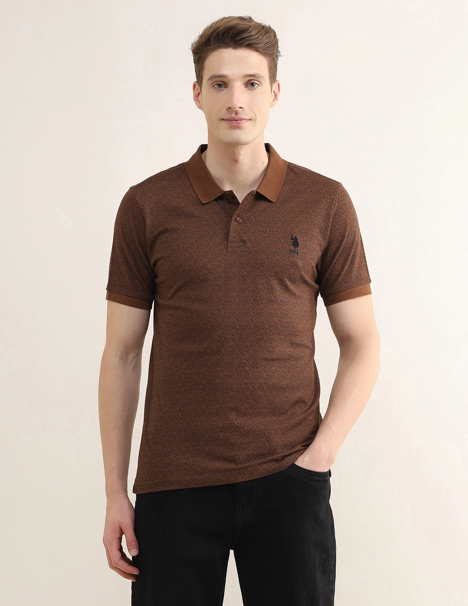 Tropical Printed Slim Fit Polo Shirt - Image 6