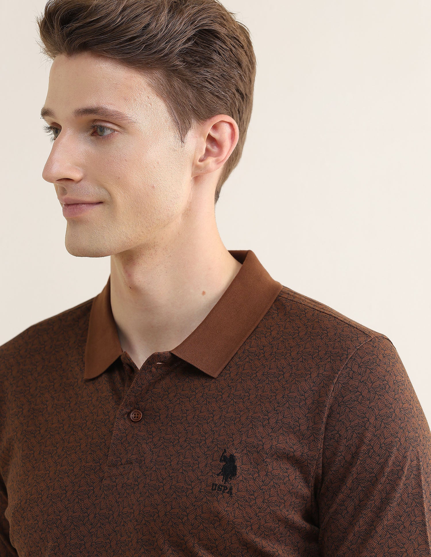 Tropical Printed Slim Fit Polo Shirt - Image 7