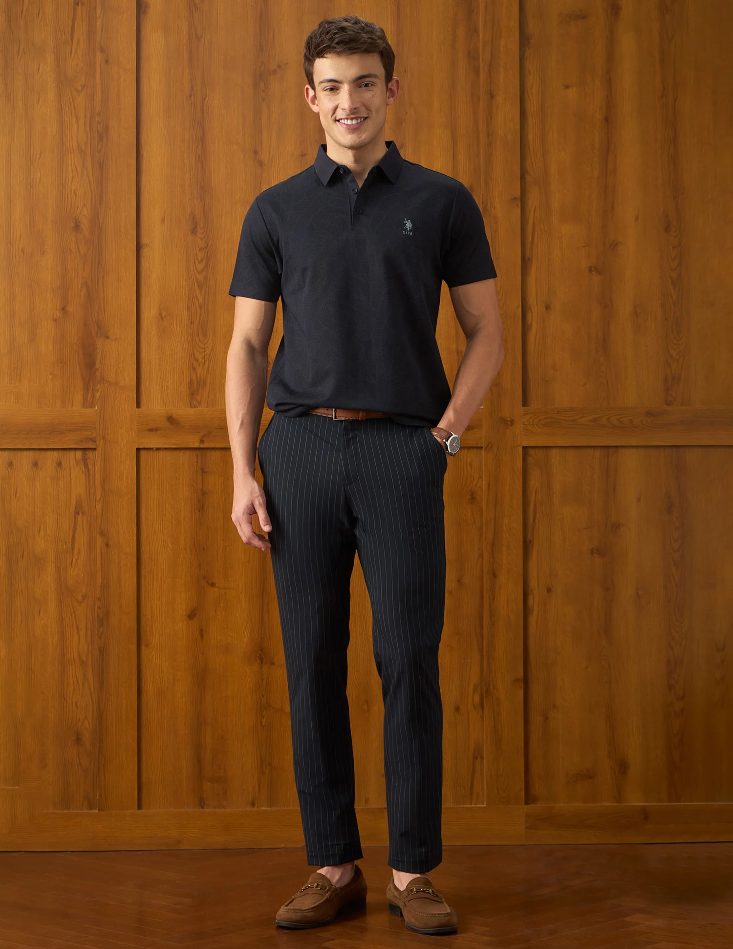 Tropical Printed Slim Fit Polo Shirt - Image 3