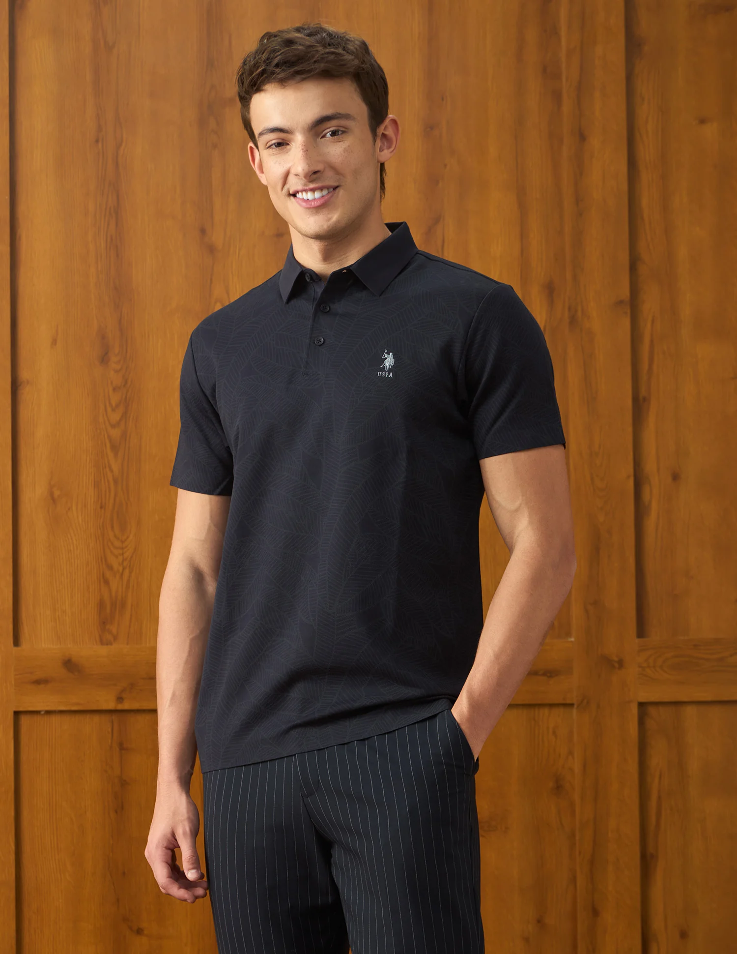 Tropical Printed Slim Fit Polo Shirt - Image 4