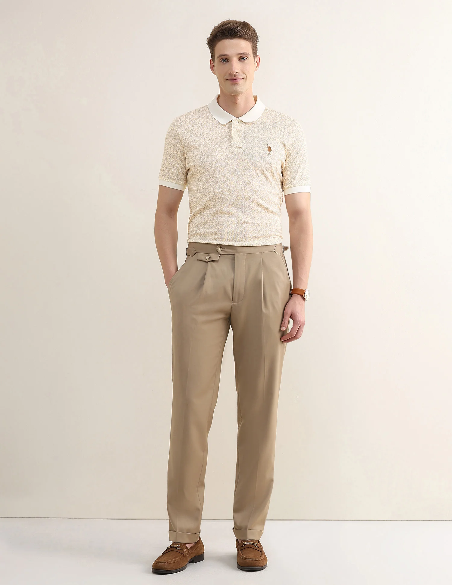 Tropical Printed Slim Fit Polo Shirt - Image 3