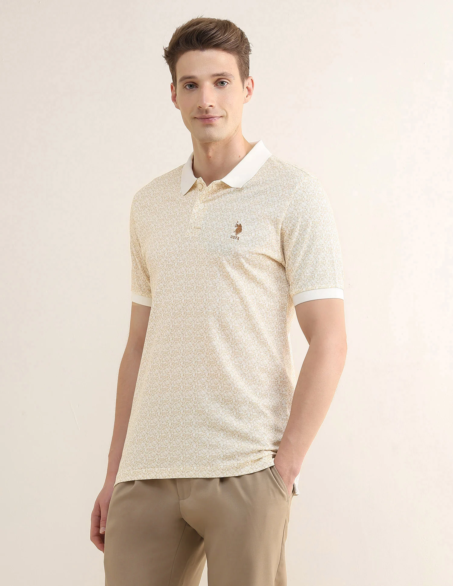 Tropical Printed Slim Fit Polo Shirt - Image 4