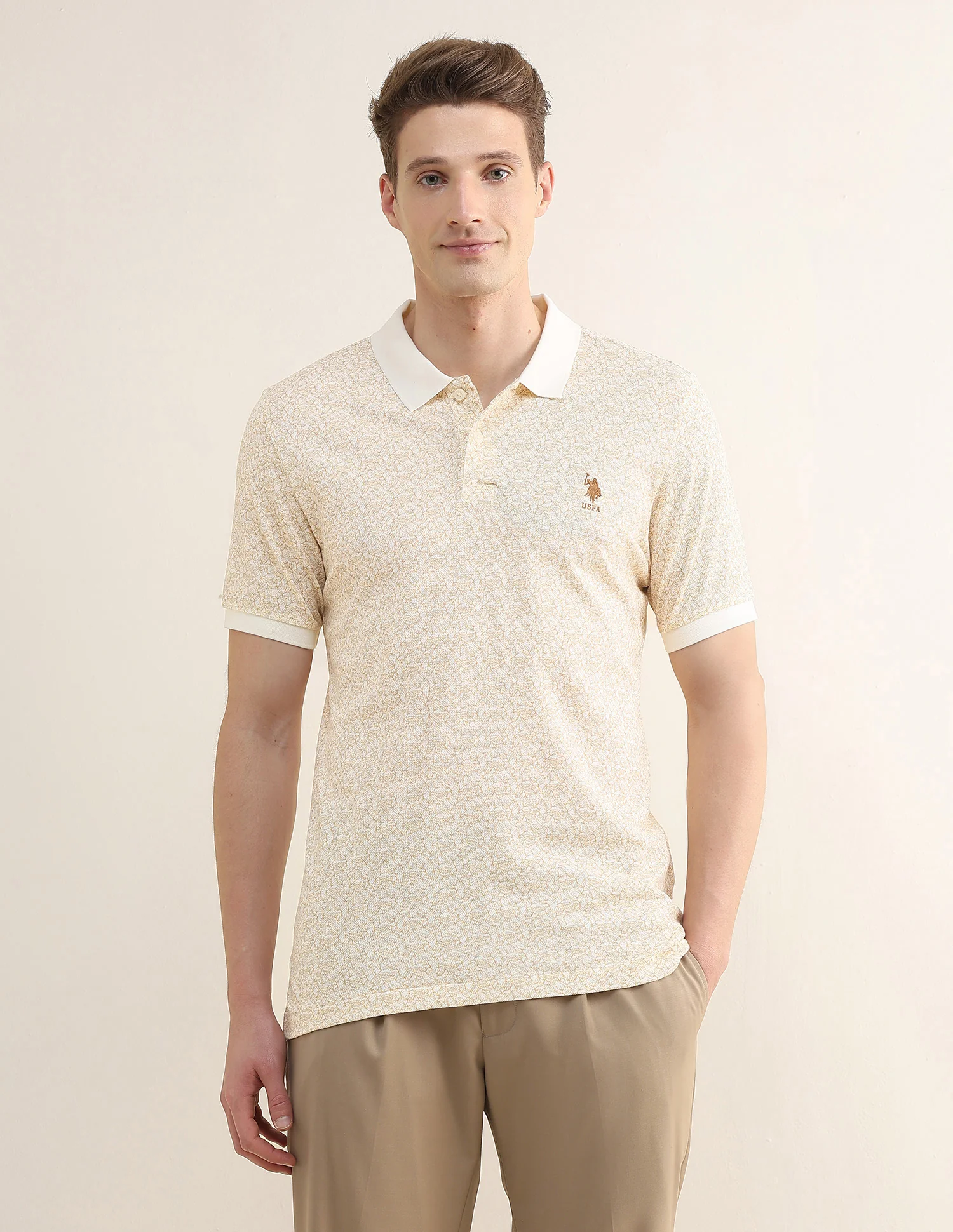 Tropical Printed Slim Fit Polo Shirt - Image 6