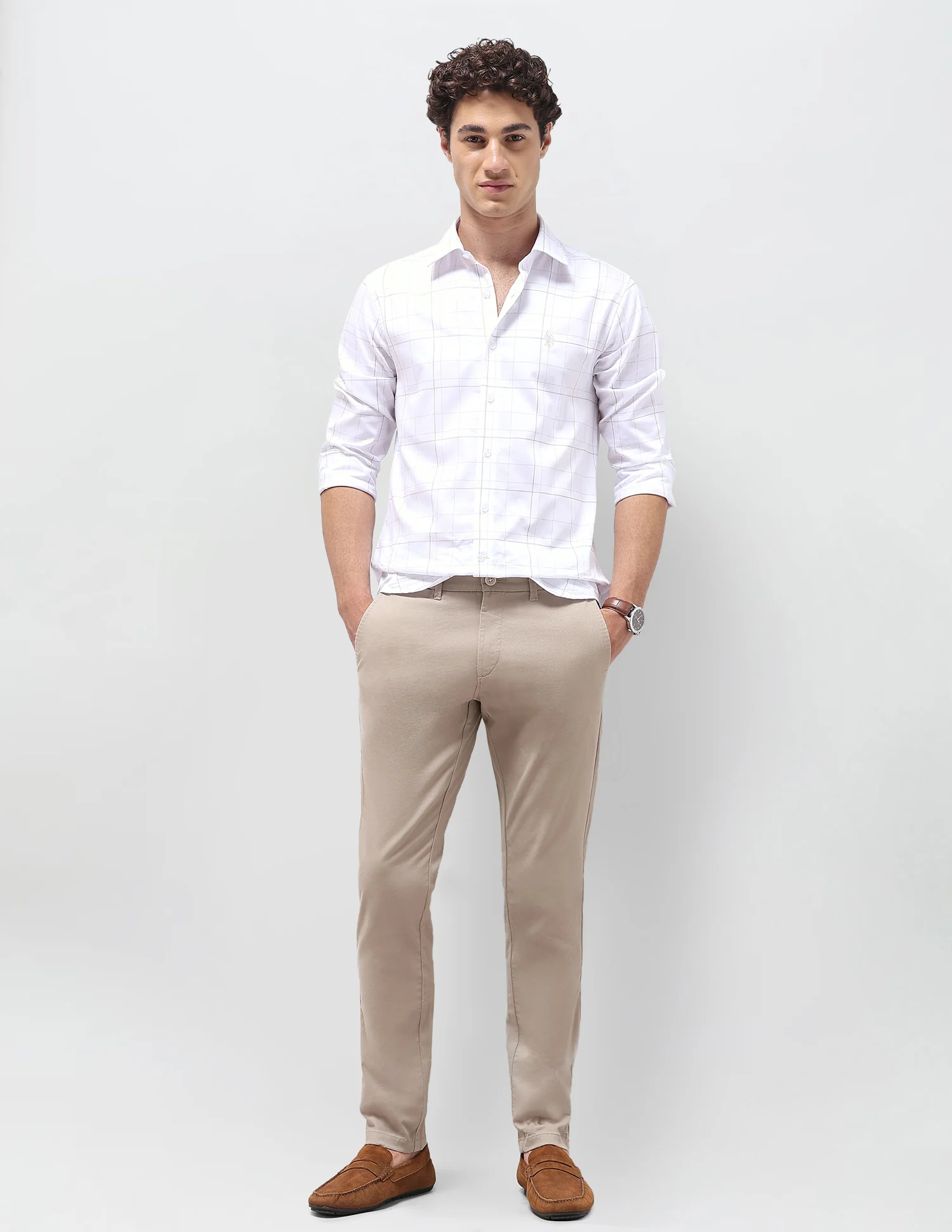 Twill Austin Slim Fit Trousers - Image 3