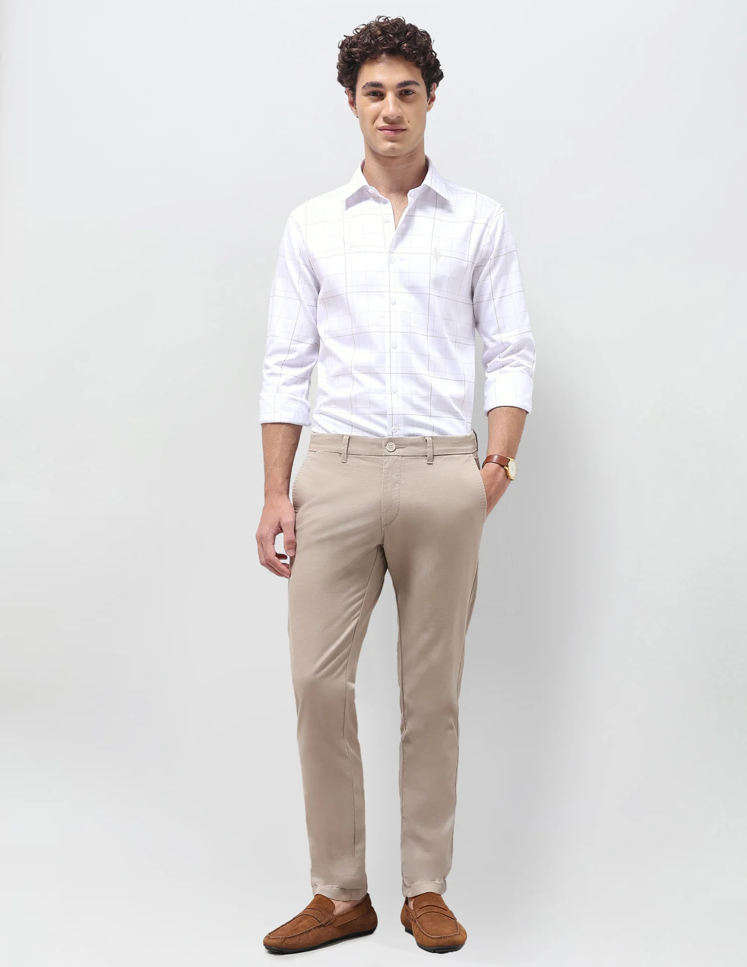 Twill Denver Slim Fit Trousers - Image 3
