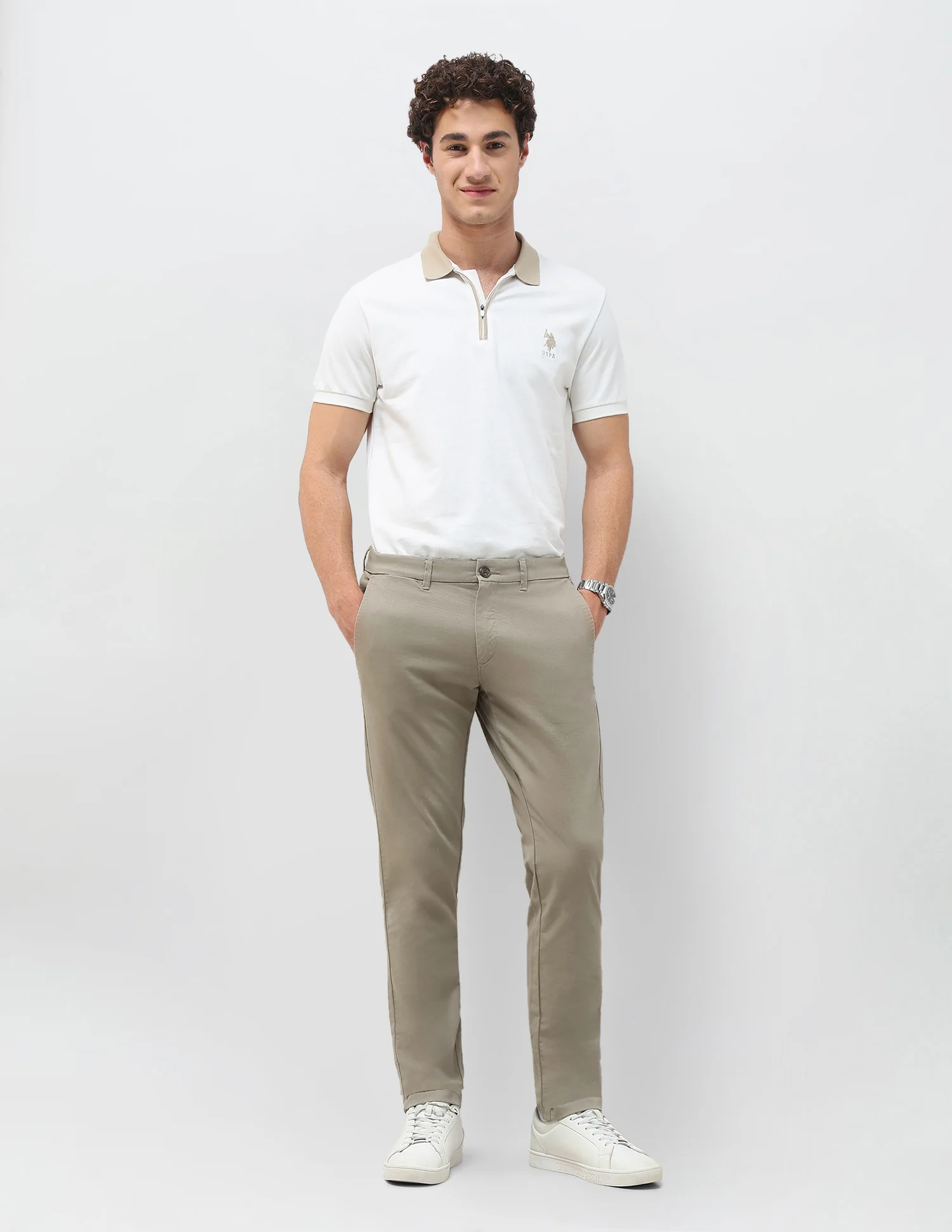 Twill Denver Slim Fit Trousers - Image 3