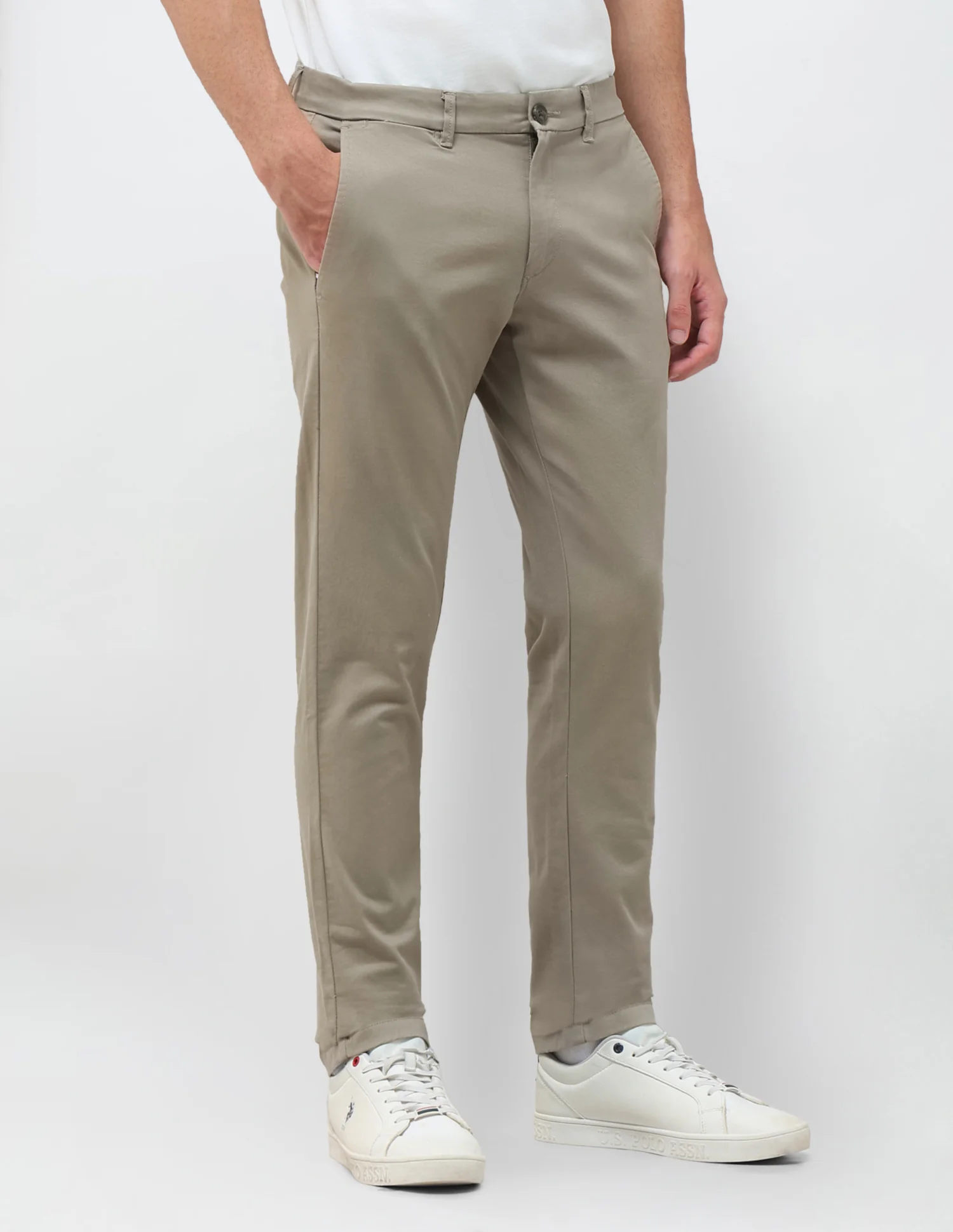 Twill Denver Slim Fit Trousers - Image 4