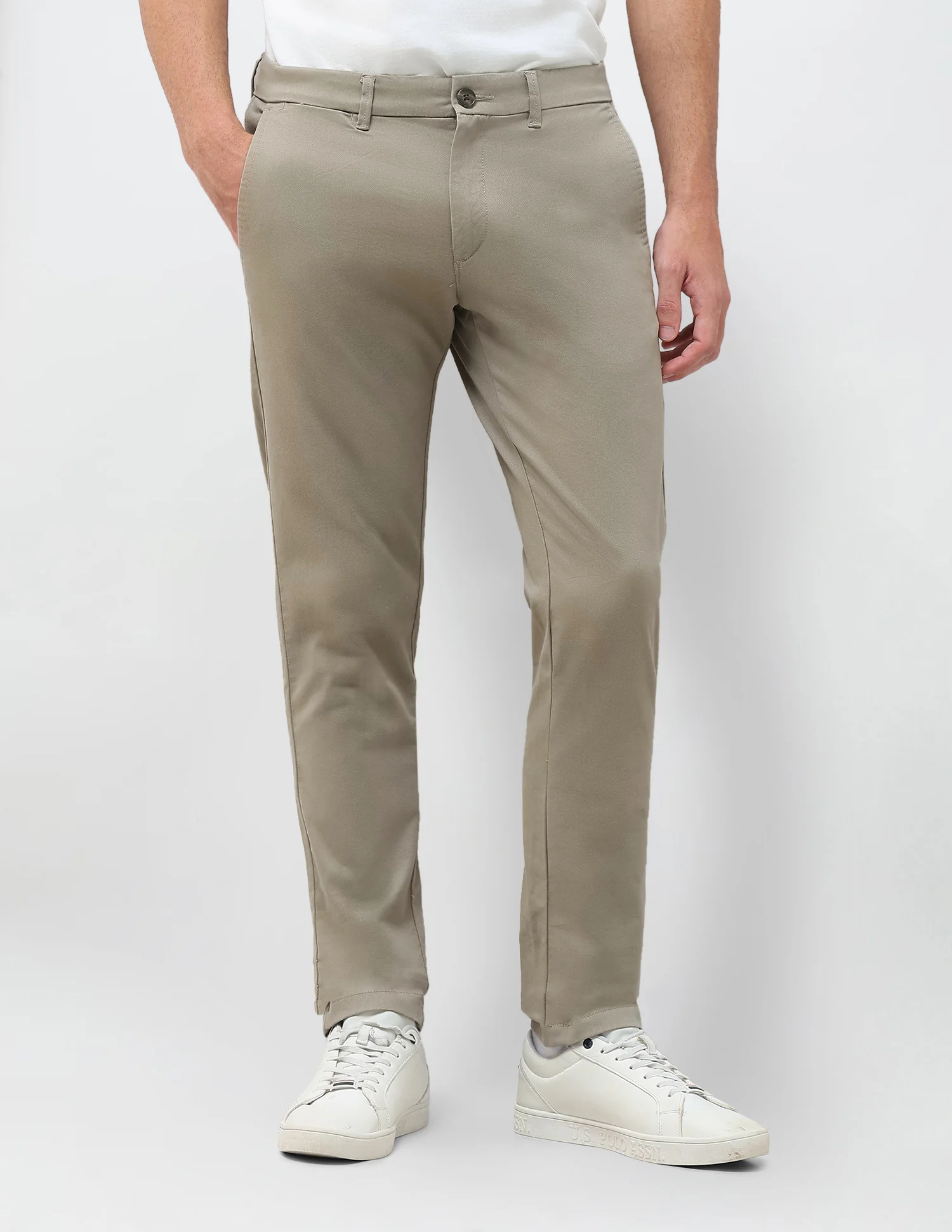 Twill Denver Slim Fit Trousers - Image 6