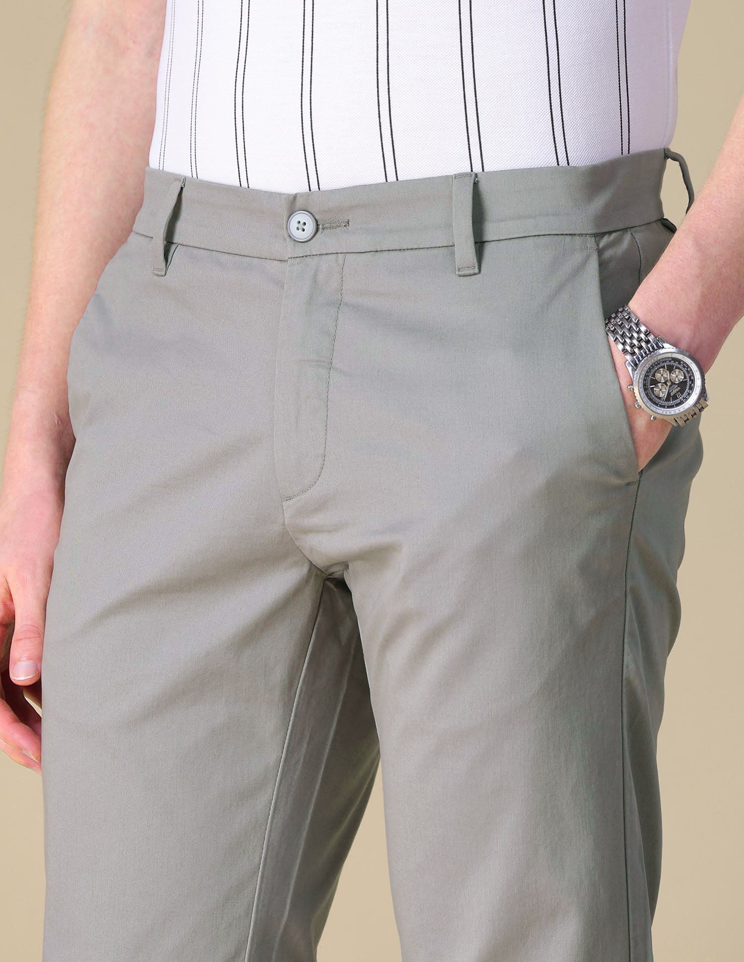 Twill Denver Slim Fit Trousers - Image 7