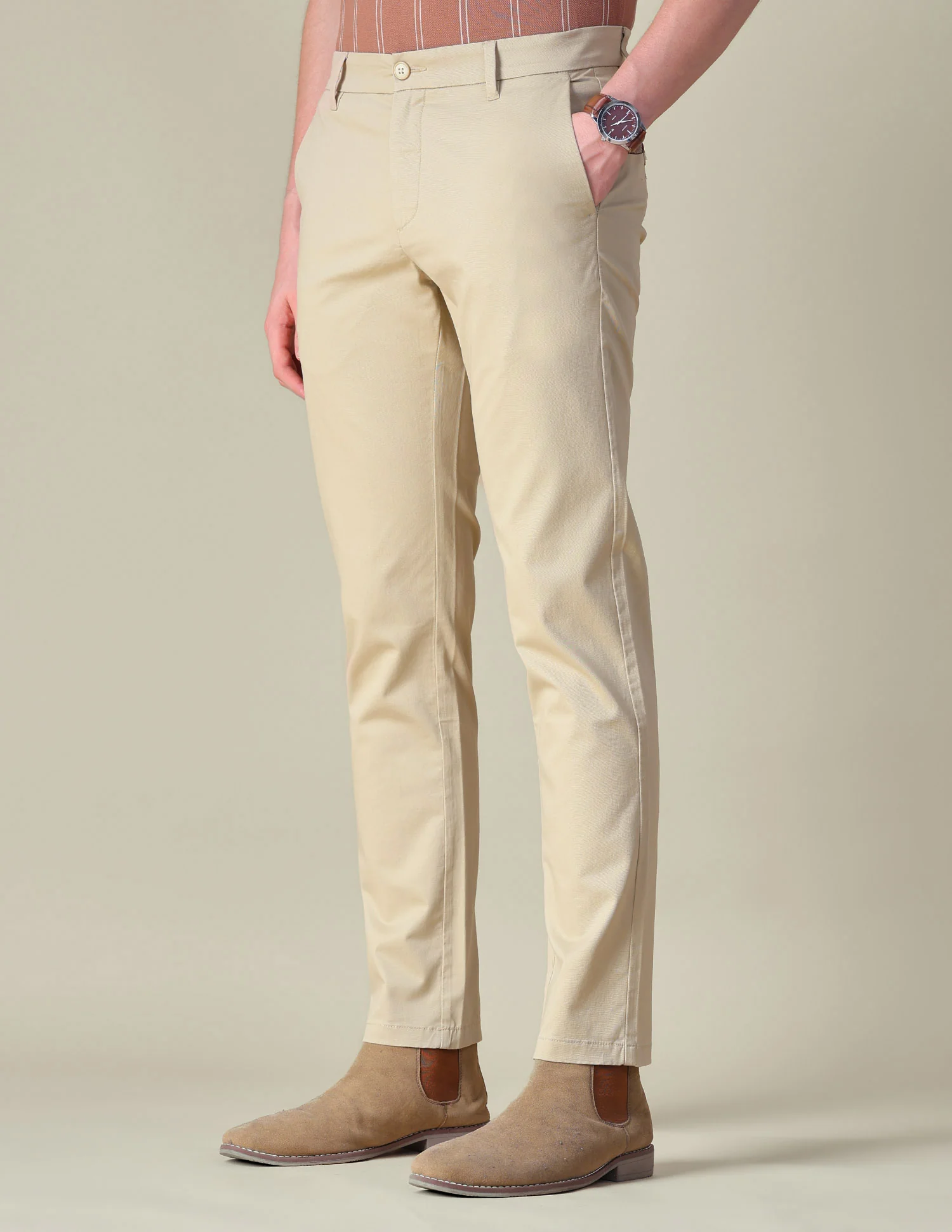 Twill Denver Slim Fit Trousers - Image 4