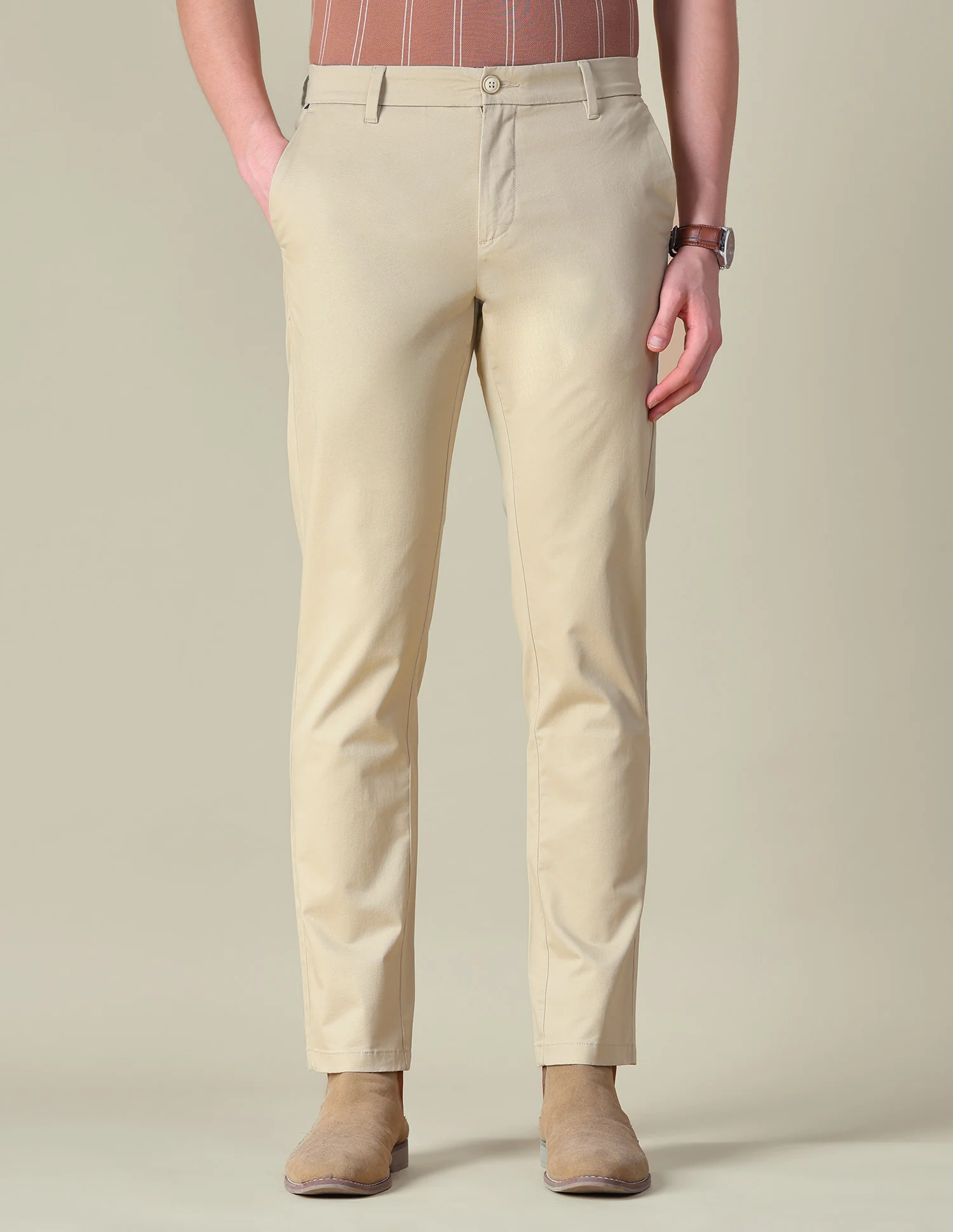 Twill Denver Slim Fit Trousers - Image 6