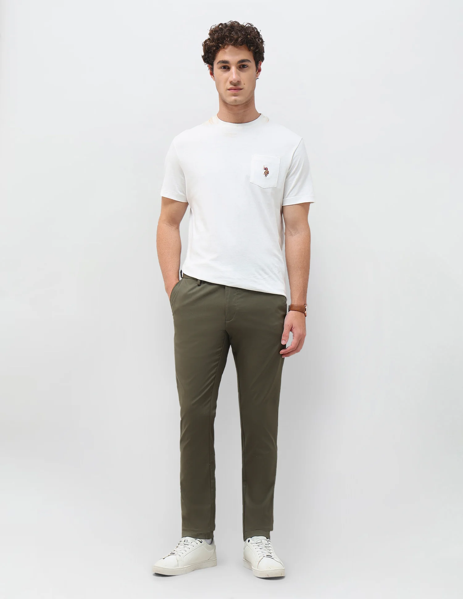 Twill Denver Slim Fit Trousers - Image 3