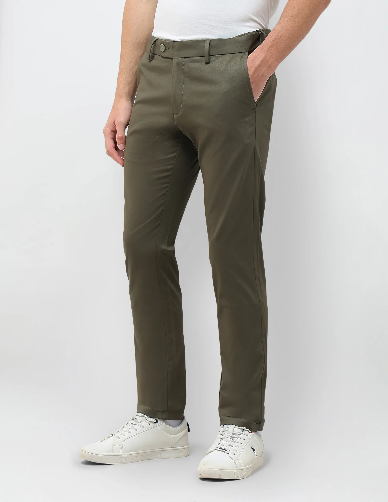 Twill Denver Slim Fit Trousers - Image 4